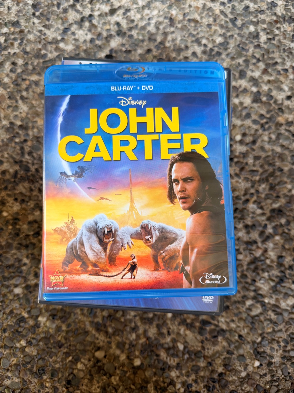 EUC Disney John Carter Blu-ray DVD - Blue Case